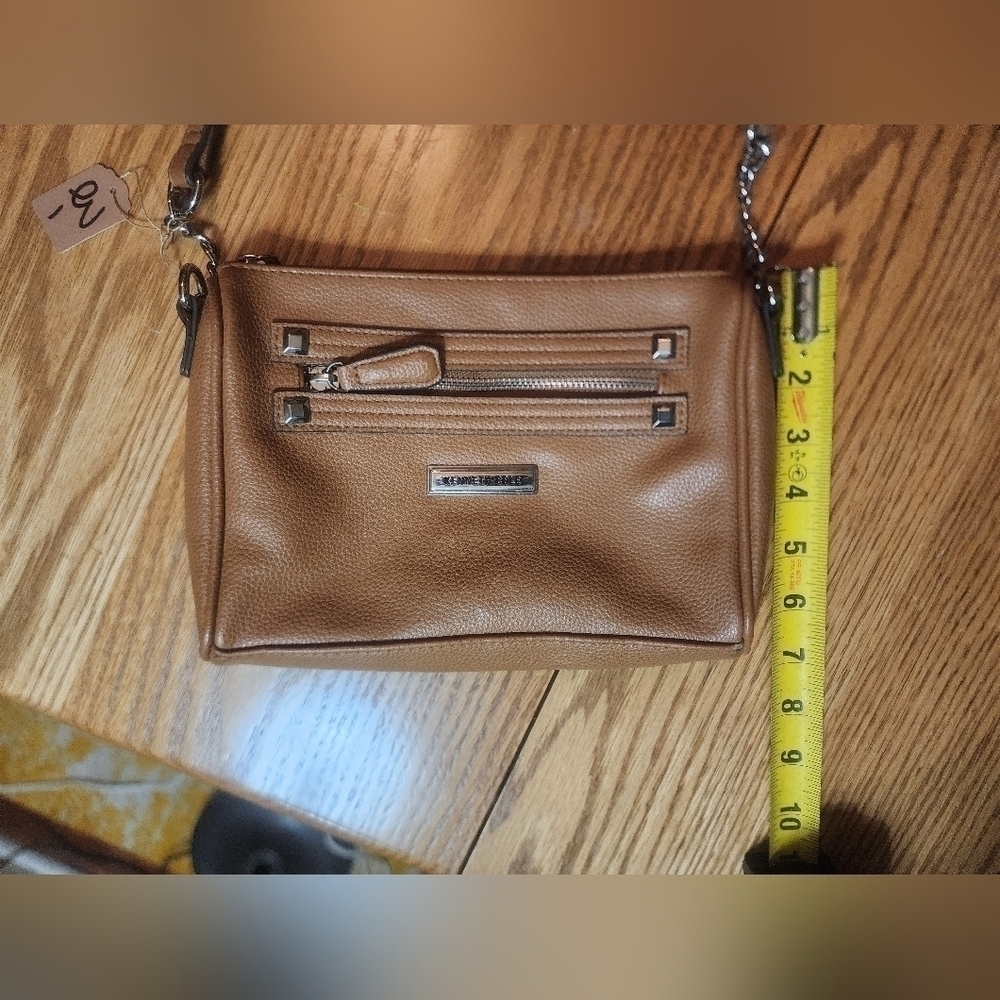 Kenneth Cole Light Brown Faux Leather Crossbody Bag - Picture 4 of 8